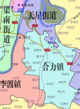 渠县地图1.15m现货高清达州市折叠版办公室2026新款现货装饰画