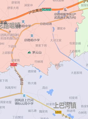 团风县地图1.15m黄冈市新款折叠版初中小学生成人书房装饰画贴图