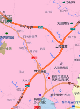 梅江区地图1.15m折叠版梅州市会议办公装饰画背景墙新款贴图现货