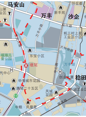 宝安区地图1.5m定制款深圳市行政区域划分新款办公室贴图现货