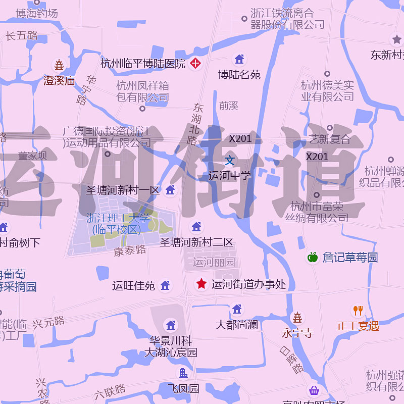 临平区地图1.15m杭州市家用折叠高清办公室书房新款装饰画墙贴 - 图0