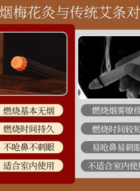 无烟12棱梅花灸陈艾条柱艾灸碳条