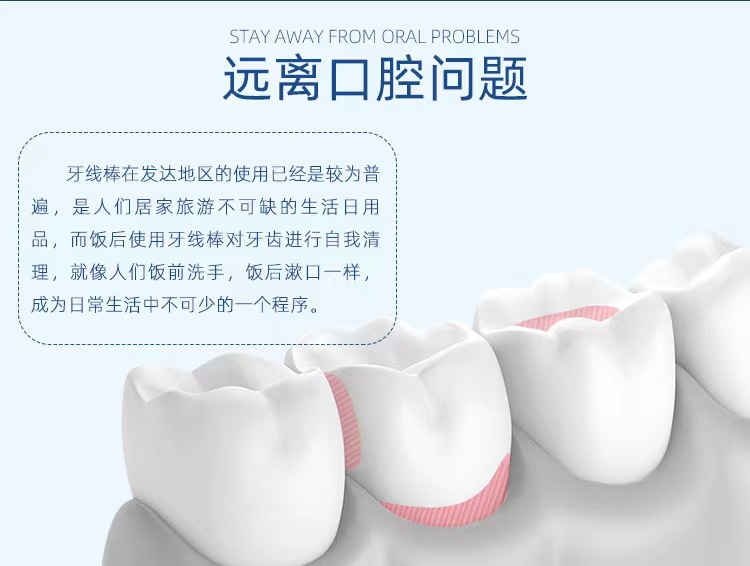 超细高分子细滑牙线棒一次性家庭装牙签牙线便携独立牙线盒牙线签 - 图1