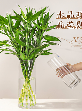 升级款全省加厚直筒玻璃花瓶轻奢
