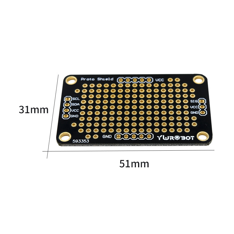 【YwRobot】适用于Arduino  原型扩展板PCB板 面包板洞洞板 - 图0