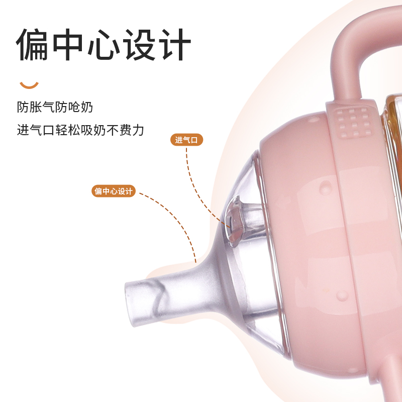 史努比大宝宝奶瓶1-3岁喝奶PPSU材质儿童学饮杯婴儿鸭嘴杯吸管杯 - 图1