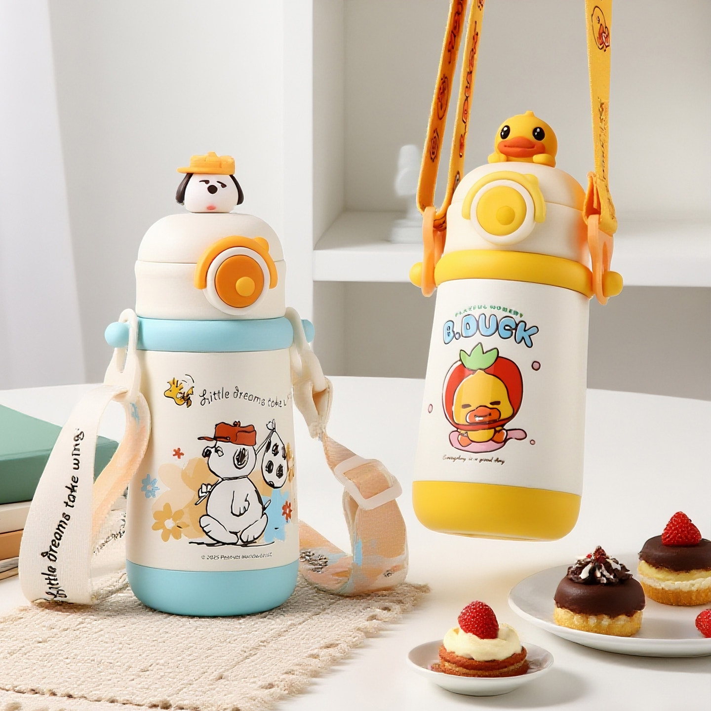 史努比婴幼儿保温杯男女宝宝水杯外出儿童吸管学饮杯1岁以上防呛,淘宝优惠券,粉丝福利购,淘宝优惠卷