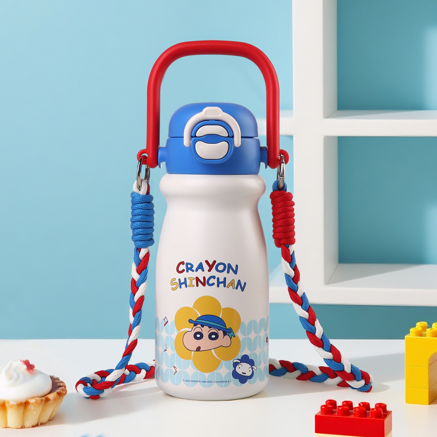 蜡笔小新儿童保温杯男孩小学生上学专用水杯女生高颜值双饮吸管杯,淘宝优惠券,粉丝福利购,淘宝优惠卷