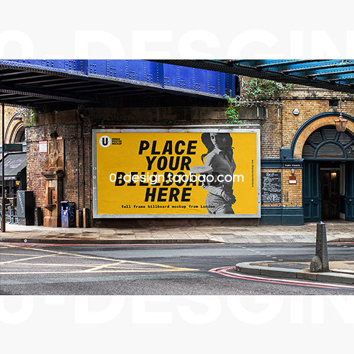 19款户外城市街头广告牌招贴宣传海报样机素材mockup场景展示模板