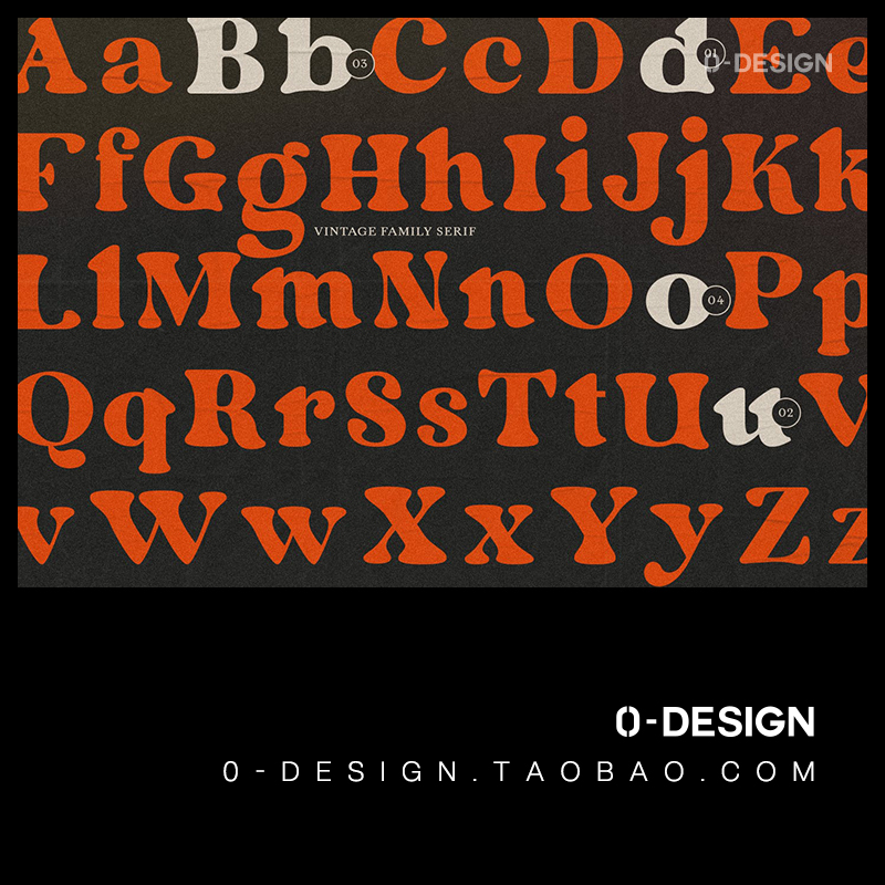 Dubbo潮流时尚美式复古咖啡海报杂志排版标题装饰衬线英文字体 - 图3
