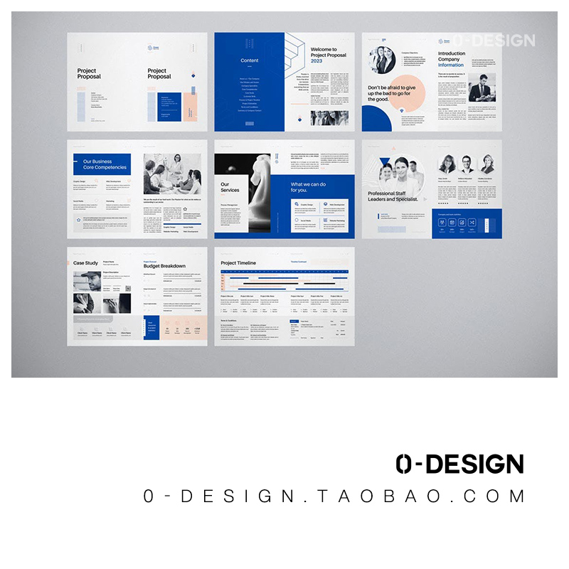 16页A4现代公司企业画册商业项目介绍手册杂志排版设计id版式素材 - 图3