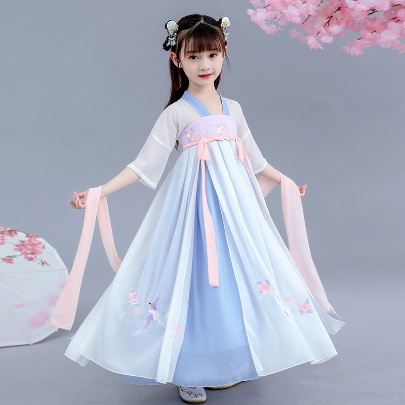 超仙中国风儿童古装襦裙小女孩汉服 欧蝶谷民族服装/舞台装