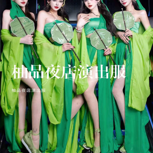 青蛇白蛇酒吧GOGO演出服白娘子国潮古风白素贞派对夜店表演服B组 - 图0