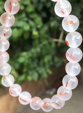 精美南红九口冰飘单圈手串手链吊坠牡丹花莲花回纹老型珠弥勒男女