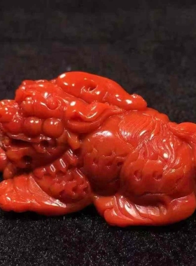 凉山南红玛瑙瓦西料满色满肉狮子珠宝饰品diy配饰时尚手串项链男