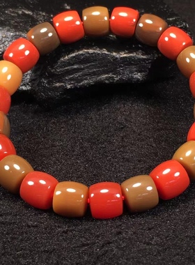 原矿南红包浆直切手串盐源手把摆件多宝文玩饰品1234567890㎜手链