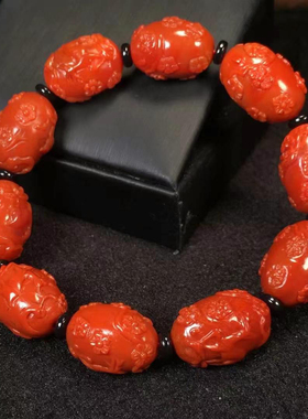 凉山南红瓦西料一路升花手串绿松石戒指项链蜜蜡流行时尚饰品收藏