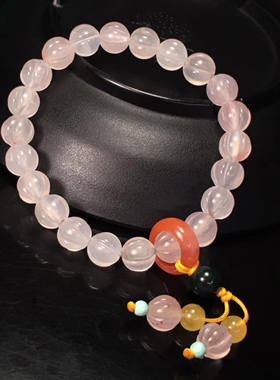 保山南红荔枝冻南瓜珠手链1234567890㎜手串链辣椒锦牛血鸡血红女