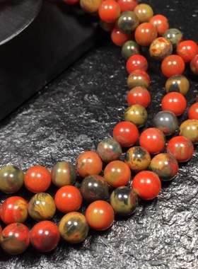 大山包南红包浆108珠黄黑皮包浆手链文玩饰品1234567890㎜手串女