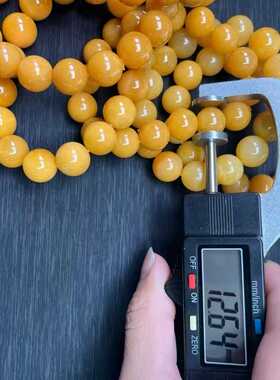 缅黄玉大手串12131415㎜单圈手链男女款实体店拿货实惠玉石饰品