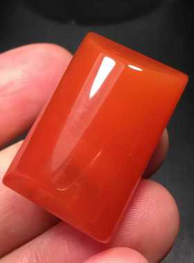 天然保山南红玛瑙无事牌吊坠柿子红收款级别精美礼品饰品男女款