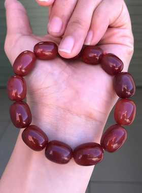 精品瓦西南红牛血红枣珠手串苏工雕刻挂件手把件吊坠手串文玩