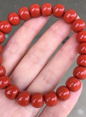 川料南红老型单圈手串手链吊坠牡丹花莲花回纹老型珠弥勒男女百搭