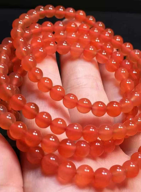 天然南红保山冰红四圈手链盐源吊坠手串108珠毛衣链塔链青金海纹
