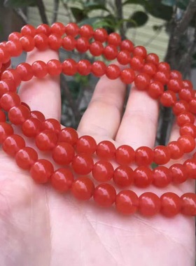 精品南红108珠多圈手链盐源玛瑙和田玉碧玉手镯锁骨链吊坠手串女