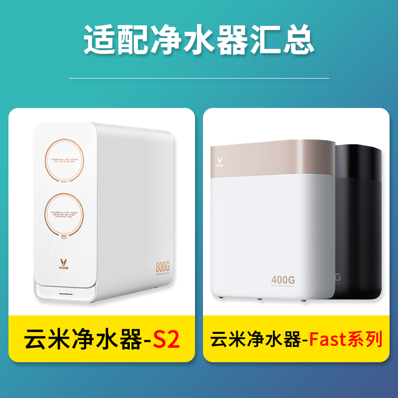 云米净水器S2 Fast3系列400G/600G/800G滤芯1号5in1复合2号反渗透 - 图2