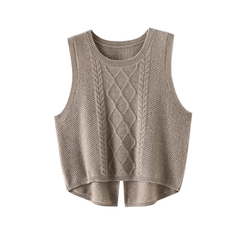 启超原版型赞！加厚100%羊绒衫女马甲后开叉纯羊绒针织打底衫秋冬,淘宝优惠券,粉丝福利购,淘宝优惠卷