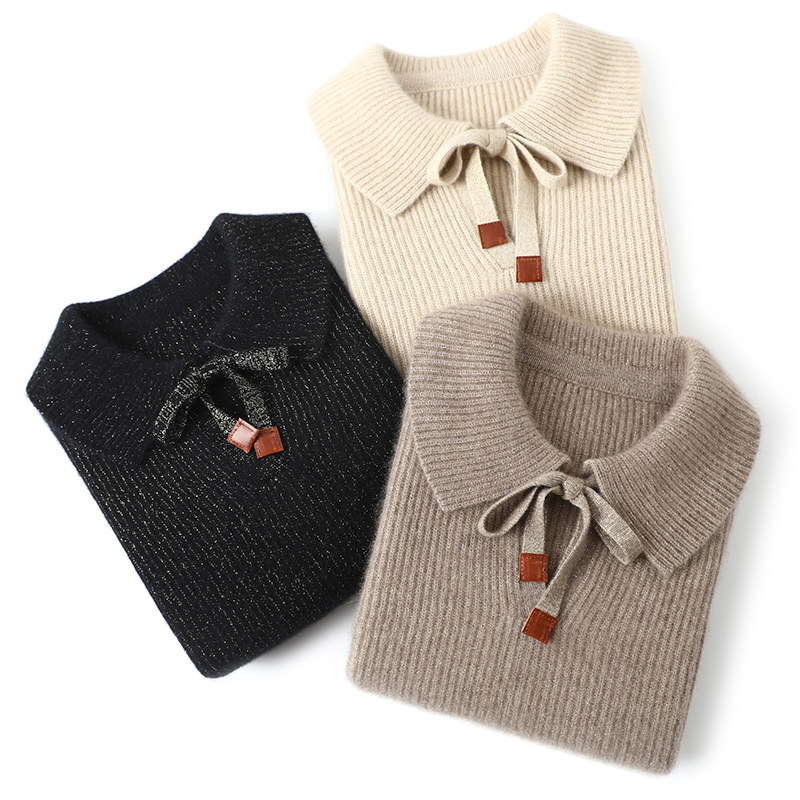 日常精致舒服感！加厚羊绒衫女金丝线纯羊绒毛衣针织衫宽松秋冬季,淘宝优惠券,粉丝福利购,淘宝优惠卷