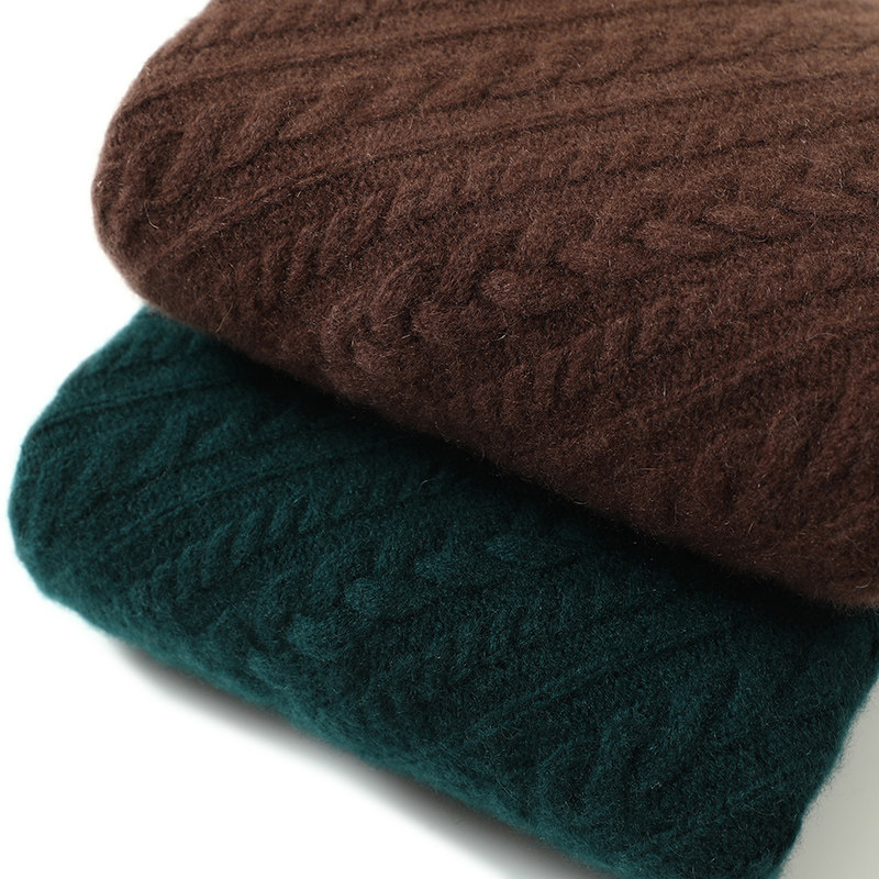 真心爱！开叉半高领纯羊绒衫女麻花斜纹不对称设计山羊绒毛衣加厚,淘宝优惠券,粉丝福利购,淘宝优惠卷