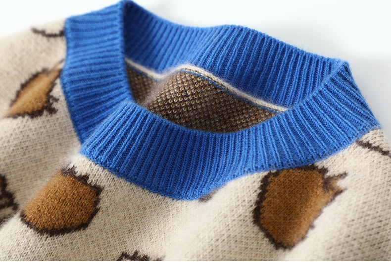 摩登花样时髦~减龄提花重磅加厚羊绒衫女圆领针织纯羊绒毛衣宽松,淘宝优惠券,粉丝福利购,淘宝优惠卷