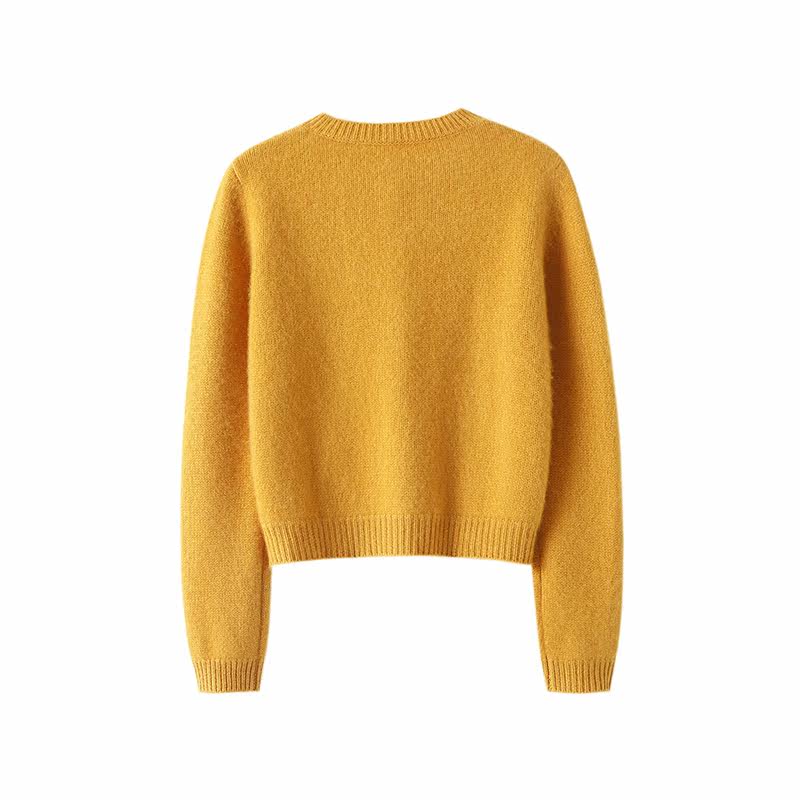 有点小腔调！粗针加厚纯山羊绒开衫女圆领纯羊绒毛衣针织小外套,淘宝优惠券,粉丝福利购,淘宝优惠卷