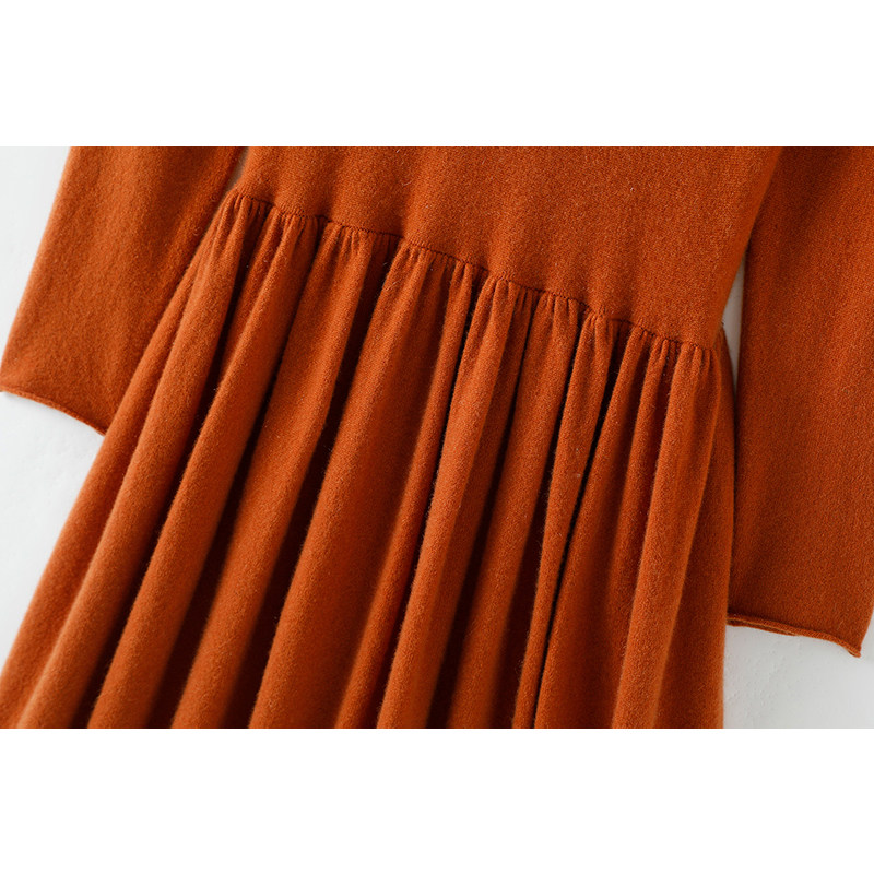 气质加持！大克重100%纯山羊绒连衣裙子女高领修身长款大摆裙新款,淘宝优惠券,粉丝福利购,淘宝优惠卷