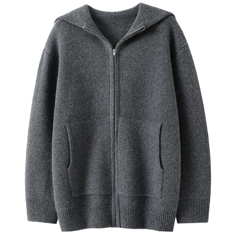 冬日奥斯陆！重磅加厚800克+连帽羊绒拉链开衫女纯羊绒毛衣帽衫冬,淘宝优惠券,粉丝福利购,淘宝优惠卷