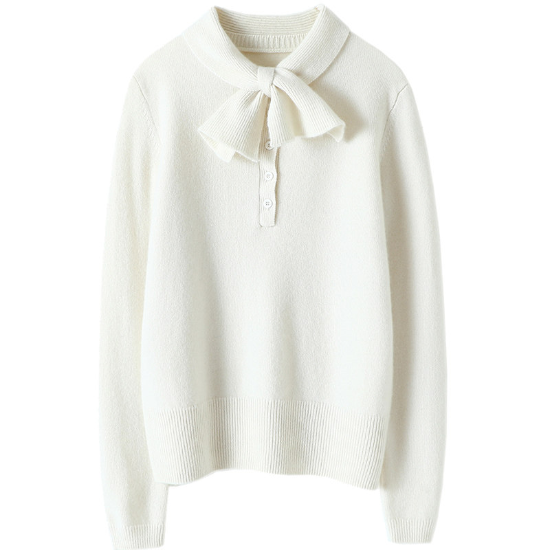 脱颖而出！气质优雅~围巾领结羊绒衫女加厚纯羊绒毛衣秋冬针织衫,淘宝优惠券,粉丝福利购,淘宝优惠卷