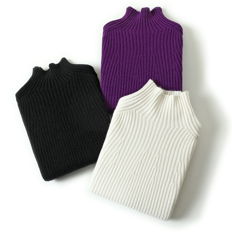 人手一件！无D百搭，高端系列 坑条高领纯羊绒衫女加厚毛衣女多色,淘宝优惠券,粉丝福利购,淘宝优惠卷