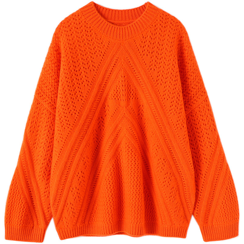 展现迷人气质~加厚镂空编织羊绒衫女宽松纯羊绒毛衣套头秋冬新款,淘宝优惠券,粉丝福利购,淘宝优惠卷