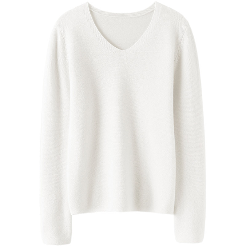 气质开挂！V领山羊绒衫100%纯羊绒女毛衣套头针织打底衫秋冬内搭,淘宝优惠券,粉丝福利购,淘宝优惠卷