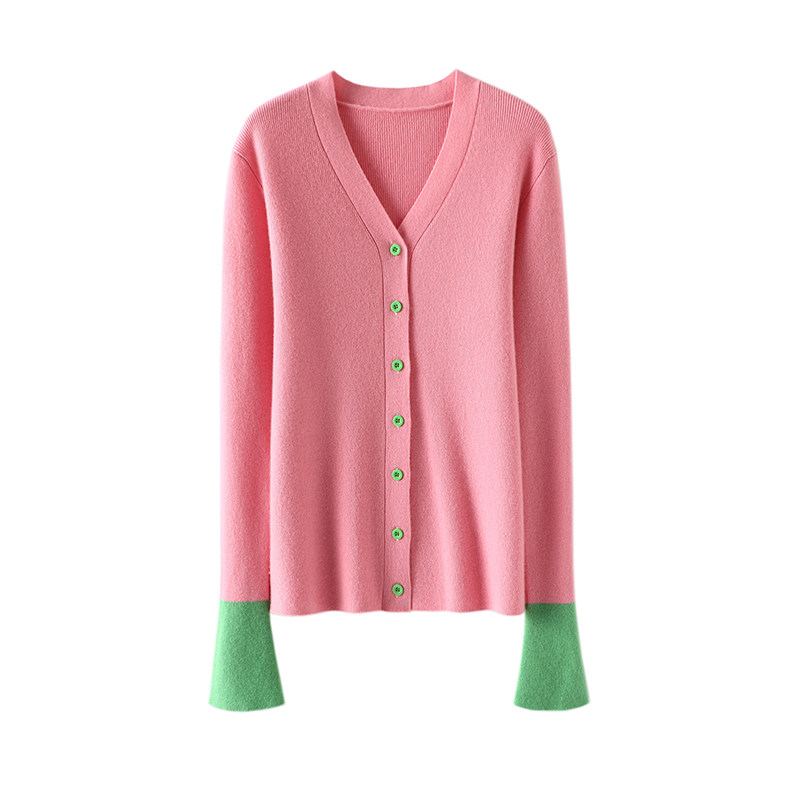 如此精致美好~喇叭袖羊绒开衫女纯羊绒毛衣针织开衫修身秋冬百搭,淘宝优惠券,粉丝福利购,淘宝优惠卷