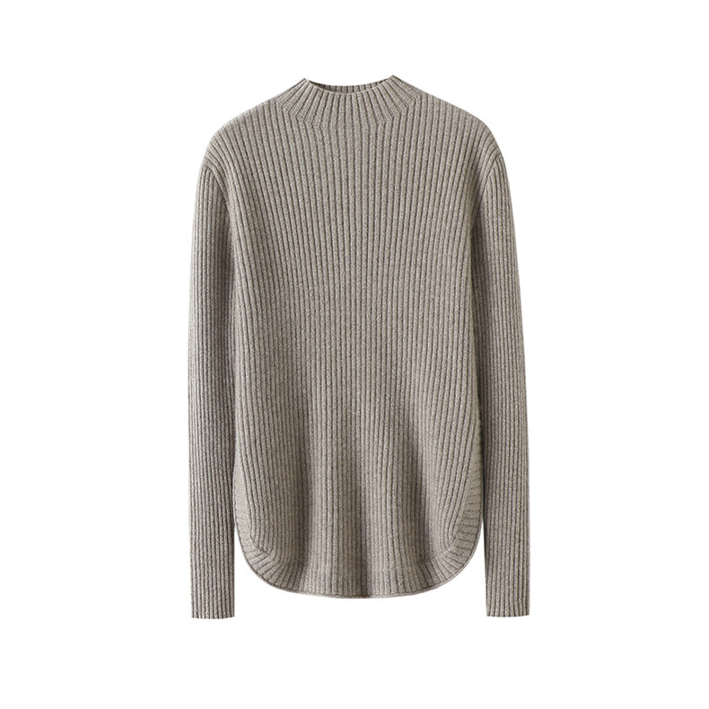 启超宝藏老钱风~半高领开叉100%纯山羊绒衫女针织打底衫秋冬上衣,淘宝优惠券,粉丝福利购,淘宝优惠卷