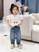 Small fun -- Campus God Pants 24 Spring Autumn New Enzyme Washed Girl Pants Girl Cotton Soft Jeans