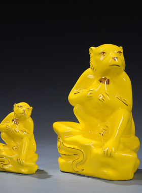 小号黄色镇宅吉祥生肖猪工艺品