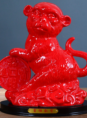 红色老虎十二生肖风水吉祥装饰品