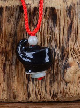 脖子项链黑色陶瓷老鼠牛虎