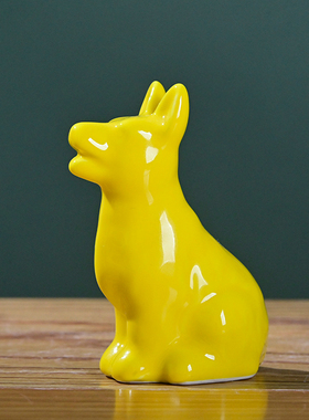 陶瓷狗12生肖招财风水家用旺宅客厅办公室工艺品桌面摆设可爱摆件