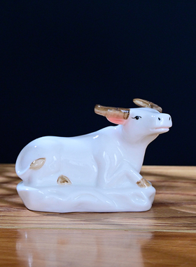 瓷器精致简约动物桌面中式大招财