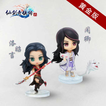 ດາບນາງຟ້າ 6 ຕົວນ້ອຍ Q ຮຸ່ນ mini figurine Mingxiu + Ju Shifang Yue Qi + Yue Jinzhao Luo Zhaoyan + Xianqing